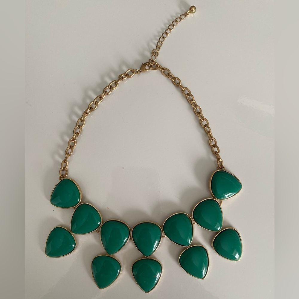 Chunky Green Beaded Necklace